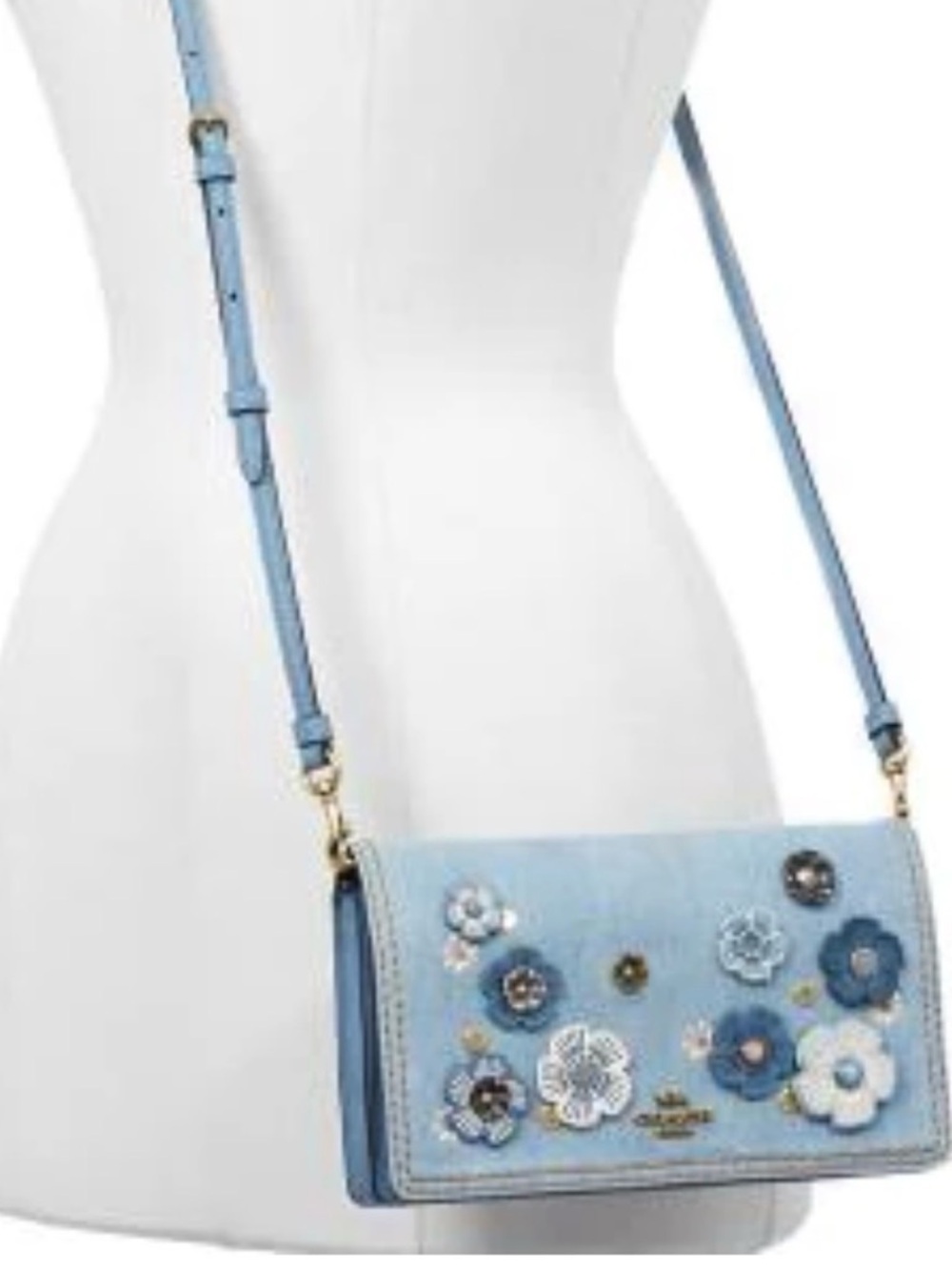 Coach Hayden Denim tea rose  crossbody bag - Picture 13 of 15